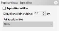 Popis artikala - slika artikla