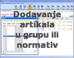 Dodavanje artikla preko šifrarnika