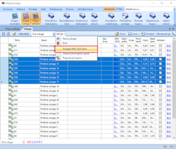 Definiranje KPD 2025 �ifre artiklima