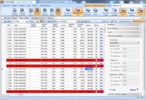 Prozor sa evidencijom robe i kontrolama za manipulaciju
