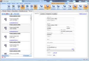 Prozor sa evidencijom partnera (dobavljači i kupci)